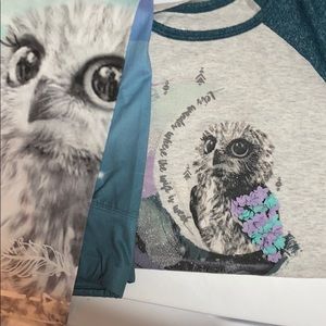 Justice owl outfit. Top 14/16 bottom 18 plus